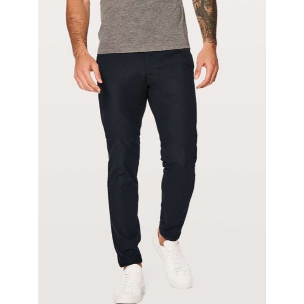 Back Lululemon Commission Pant Slim Warpstreme Classic Navy Men's Size 34x30.5